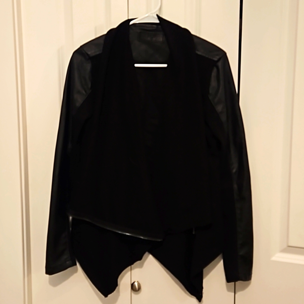 Leather Cardigan